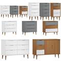 Massivholz Kiefer Schubladenschrank 2-6 Schubladen Kommode Sideboard Nachttisch