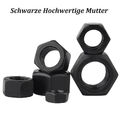 Sechskantmuttern DIN 934 Kl. 8 Stahl blank schwarz M2-M30 Feingewinde Vernickelt