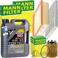 MANN INSPEKTIONSPAKET+LIQUI 5W-40 ÖL passend für 1.4 ALFA MITO FIAT PUNTO 199