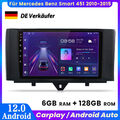 6+128G Für Smart Fortwo Cabrio/Coupe 451 Android12 Autoradio GPS NAVI Carplay BT