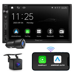 Eonon 7" QLED Android Auto 2 DIN Autoradio wireless CarPlay DSP Bluetooth FM RDS