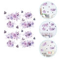  2 PCS Blumen Schmetterling Wandtattoo Wandtattoos Für Kinder Entfernbar