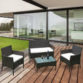 Sitzgruppe Outdoor Möbel Polyrattan Terrassen Gartenmöbel Rattanlounge