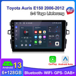 Android 13 Carplay Autoradio Für Toyota Auris E150 GPS NAVI SWC RDS DAB+ 6+128G