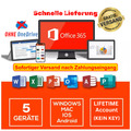 Microsoft Office 365 Pro Plus für 5 Geräte ✅ lebenslanges Konto für Mac Win iOS