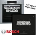 HERDSET Bosch Einbaubackofen mit Induktionskochfeld autark 60 cm Teleskopauszug