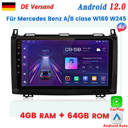 Für Mercedes Benz A-W169 B-W245 Vito Viano W639 Autoradio Android12.0 4G Carplay