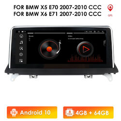 10.25” CarPlay 64G Android 10.0 Autoradio GPS Navi für BMW X5 E70 X6 E71 CCC DSP