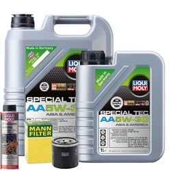 Motoröl 5W30 LIQUI MOLY Special Tec Aa 6L +MANN Ölfilter +Ölschlammspülung