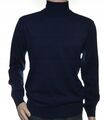 Herren-Rollkragenpullover aus Kaschmir und Merinowolle M navy blau 303