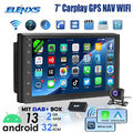 7 Zoll DAB+ Android 13 Autoradio 2 DIN Apple Carplay GPS NAVI FM Wifi mit Kamera