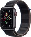 Apple Watch SE 44 mm Aluminiumgehäuse space grau am Sport Loop kohlegrau [Wi-Fi