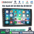 KAM+ Für Audi Für Audi A4 S4 8E 8F 64GB Autoradio 9" GPS WIFI CarPlay Android 13