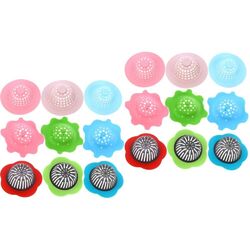 9pcs Waschbecken Haar Catcher Dusche Fallen Gummi Waschbecken