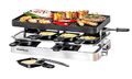 Rommelsbacher RC 1400 Raclette Grill Crepes 1200 Watt 8 Pfännchen antihaft