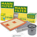 MANN-FILTER INSPEKTIONSPAKET FILTERSATZ FÜR VW POLO 6R 1.2 1.4 TSI