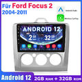 2+32G Android 12 Autoradio Carplay GPS Navi BT WIFI Für Ford Focus 2 2004-2011