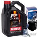 BOSCH ÖLFILTER 0451103318+MOTUL 5W40 für VW GOLF 4 BORA POLO 9N SKODA FABIA 1