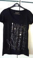 GUESS,  Damen T-Shirt,  Größe L, schwarz/silber mit Glitzer, Top Zustand  (34)