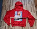 Tally Weijl Sweatshirt Gr. M Pullover Kapuze mit Kordel rot Damen Winter langarm