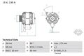 BOSCH 0 986 083 970 Lichtmaschine Generator 100A 14V für MAZDA 5 (CR19) 6 (GH)