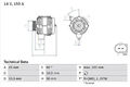 Lichtmaschine mit Mehrfachriemenscheibe 0 986 047 550 BOSCH für MERCEDES-BENZ