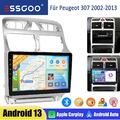 64G Android 13 Autoradio Carplay Für Peugeot 307 SW CC 2002-2013 Navi GPS RDS BT