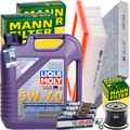 MANN INSPEKTIONSPAKET+1x5L LIQUI MOLY 5W40 ÖL passend für RENAULT TWINGO 3 SMART