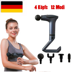 Massage Gun Massagepistole Mit 4 Köpfe 12 Modi Elektrisches Muscle Massagegerät