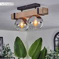 Wohn Schlaf Zimmer Beleuchtung Decken Lampe Kugel Leuchte Holz Glas Chrom modern