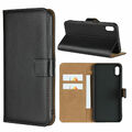 Wallet Handy Tasche Echt Leder Book Etui Schutzhülle Cover Bag für iPhone XS Max