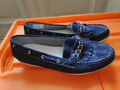 Ara Damen Unisex Halbschuh Slipper feste Schuhe Gr. 40 bzw. 6,5 Wildleder blau