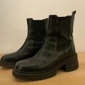 Another A Chelsea Leder Boots Stiefelette Gr. 40 Schwarz