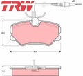 TRW GDB1039 Bremsbelagsatz für Scheibenbremse Bremsbelagsatz Bremsbeläge 