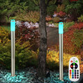 Stehlampe Außenleuchte Wegelampe dimmbar Fernbedienung Gartenlampe RGB LED 2x