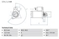 BOSCH 0 986 016 330 Starter Anlasser 1.1kW für VW PASSAT Variant (3B6) GOL III