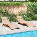 Sonnenliege Relaxliege Gartenliege Liegestuhl mit Rückenkissen Outdoor Liege
