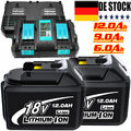 2X Für Makita Original Akku 18V 12,0Ah BL1860 BL1850 BL1840 BL1830 /Ladegerät