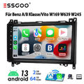 64GB Für Mercedes Benz A/B-Klasse Vito W169 W639 Android Autoradio GPS NAVI KAM