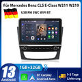 DAB 10.1 Für Mercedes-Benz E Klasse W211 CLS W219 Andriod 13 Autoradio GPS Navi 