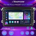 8-Kern 8+128G Android 13 Carplay Autoradio Für VW Golf 5 6 Passat Caddy EOS Polo