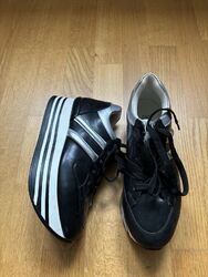 Sneaker, Plateau, Gr. 39, Schwarz/weiss, Ella Cruz