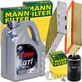 MANN INSPEKTIONSPAKET+5L FUCHS 5W-30 MOTORÖL passend für VW GOLF 5 6 PASSAT B6/7