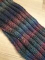 Strickschal Loop Bunt Lila Blau Gestreift