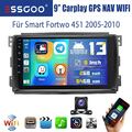 Android 13 Autoradio 2+64G Carplay GPS NAV RDS +KAM Für Smart Fortwo 451 2005-10