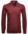 Ragman Herren Poloshirt Langarm Softknit Rot Regular Fit 540291