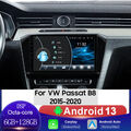 Für VW Passat B8 2018-2021 Android 13 Autoradio Carplay 6+128GB Navi WIFI 8-Kern