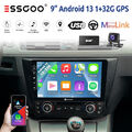 Autoradio DAB+ Carplay 9" Android13 32G Für BMW 3er E90 E91 E93 KAM GPS NAVI SWC