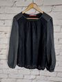 Marina Rinaldi Sport Damen Bluse Shirt Oberteil Langarmshirt Gr. M Schwarz