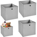 4 x Aufbewahrungsbox 32x32cm Aufbewahrungs Regal Einschub Korb Box Stoff Faltbox